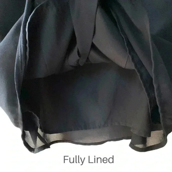 ANN TAYLOR | NWOT | SLEEVELESS BLACK BUTTON FRONT PLEATED DRESS | PETITE/SMALL - Picture 6 of 10